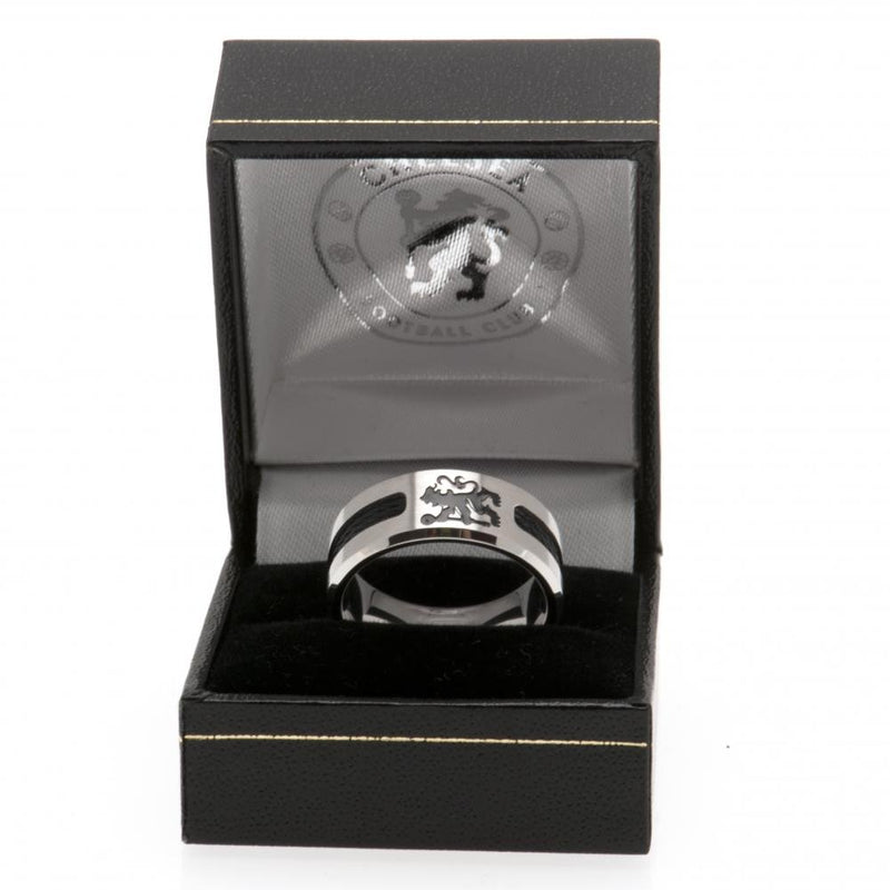 Chelsea Fc Black Inlay Ring Medium - Excellent Pick
