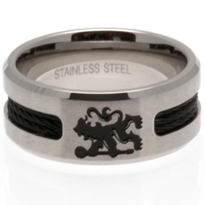 Chelsea Fc Black Inlay Ring Medium - Excellent Pick