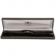 Chelsea Fc Black Ip Leather Bracelet - Excellent Pick