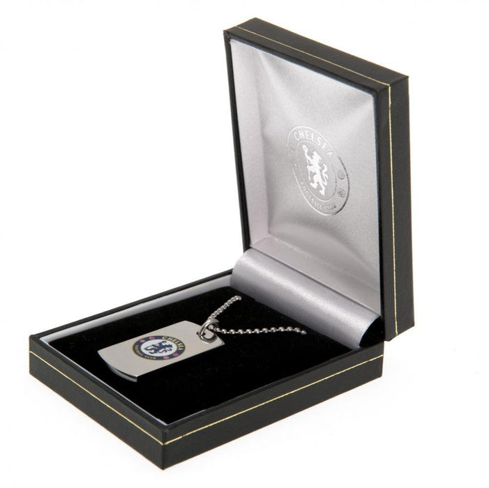 Chelsea FC Colour Crest Dog Tag & Chain - Excellent Pick