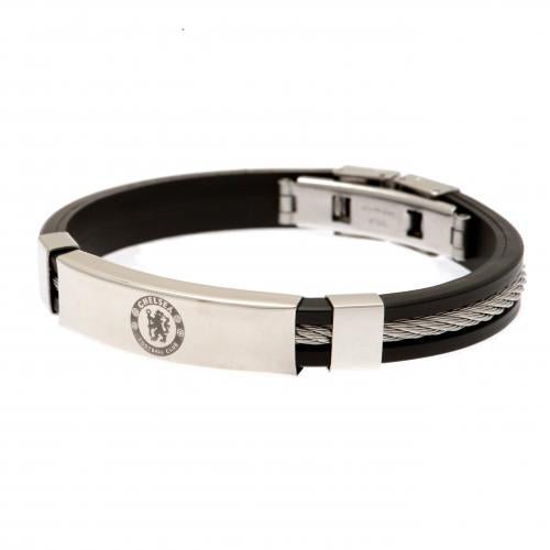 Chelsea FC Silver Inlay Silicone Bracelet - Excellent Pick