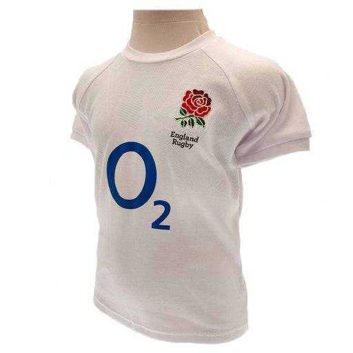 England RFU Shirt & Short Set 9/12 mths PC - Excellent Pick