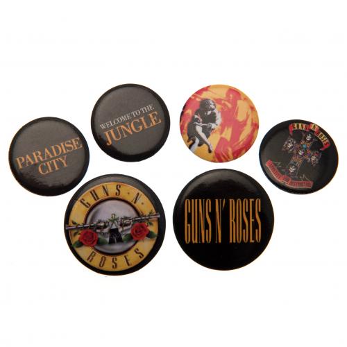 Guns N Roses Button Badge Set - Excellent Pick