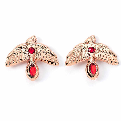 Harry Potter Rose Gold Plated Earrings Fawkes - Excellent Pick