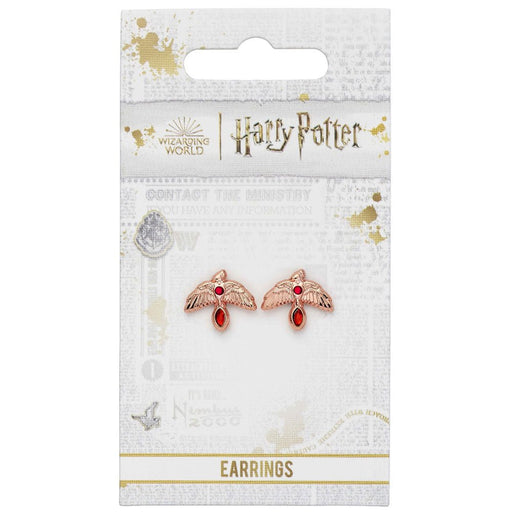 Harry Potter Rose Gold Plated Earrings Fawkes - Excellent Pick