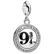 Harry Potter Sterling Silver Crystal Charm 9 & 3 Quarters - Excellent Pick