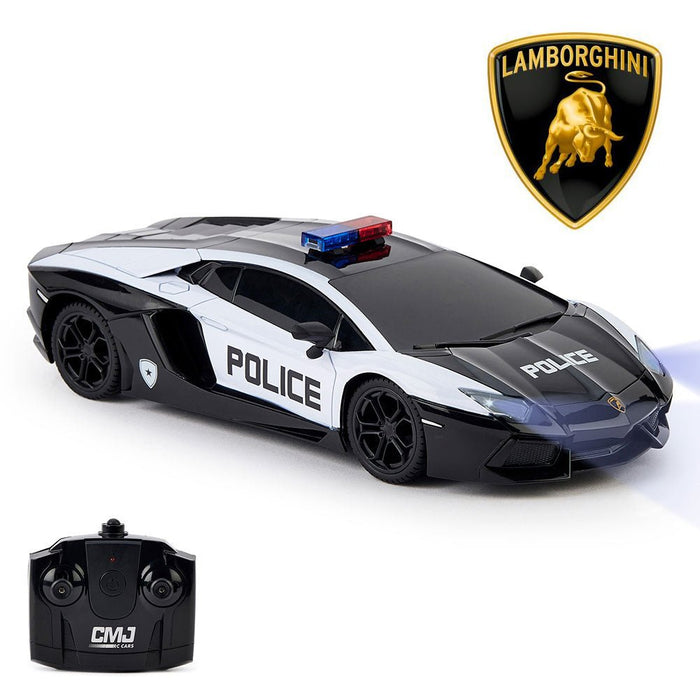 Lamborghini Aventador Radio Controlled Car 1:24 Scale Police - Excellent Pick