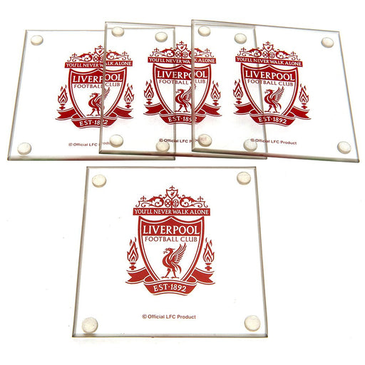 Liverpool FC 4pk Glass Coaster Set - Excellent Pick