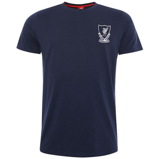 Liverpool FC 88-89 Crest T Shirt Mens Navy L - Excellent Pick