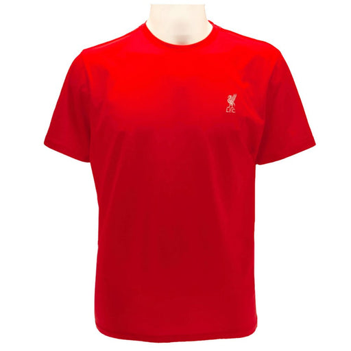 Liverpool FC Embroidered T Shirt Mens Red Medium - Excellent Pick