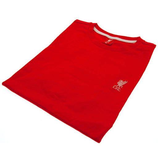 Liverpool FC Embroidered T Shirt Mens Red Small - Excellent Pick