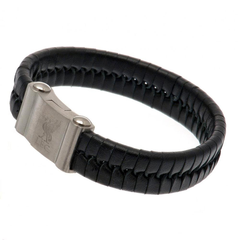 Liverpool FC Single Plait Leather Bracelet - Excellent Pick