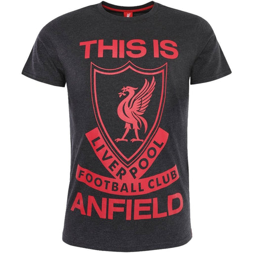 Liverpool FC This Is Anfield T Shirt Mens Charcoal Medium - Excellent Pick