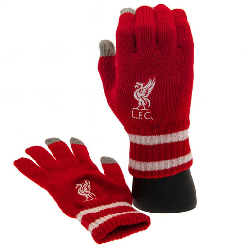 Liverpool FC Touchscreen Knitted Gloves Youths RD - Excellent Pick