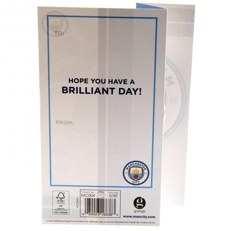 Manchester City FC Birthday Card - Excellent Pick