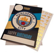 Manchester City FC Birthday Card With Stickers - Excellent Pick