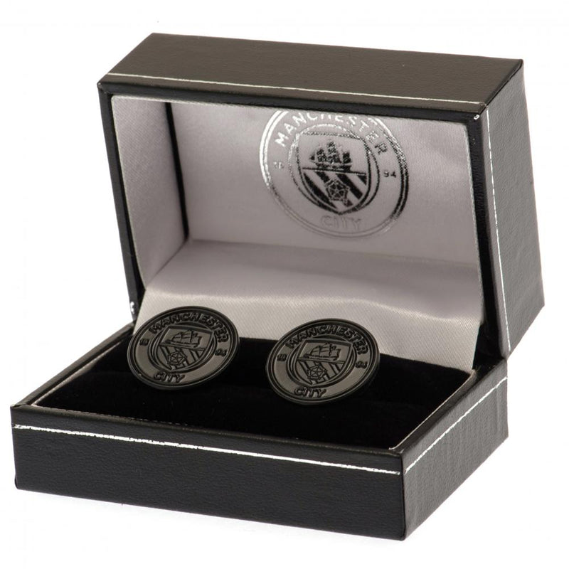 Manchester City FC Black IP Cufflinks - Excellent Pick