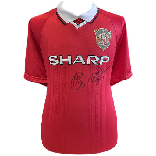 Manchester United FC 1999 Solskjaer & Sheringham Signed Shirt - Excellent Pick