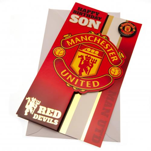 Manchester United Fc Birthday Card Son - Excellent Pick