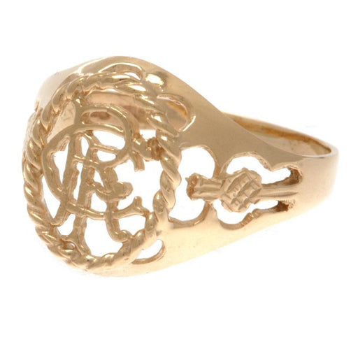 Rangers Fc 9ct Gold Crest Ring Small - Excellent Pick