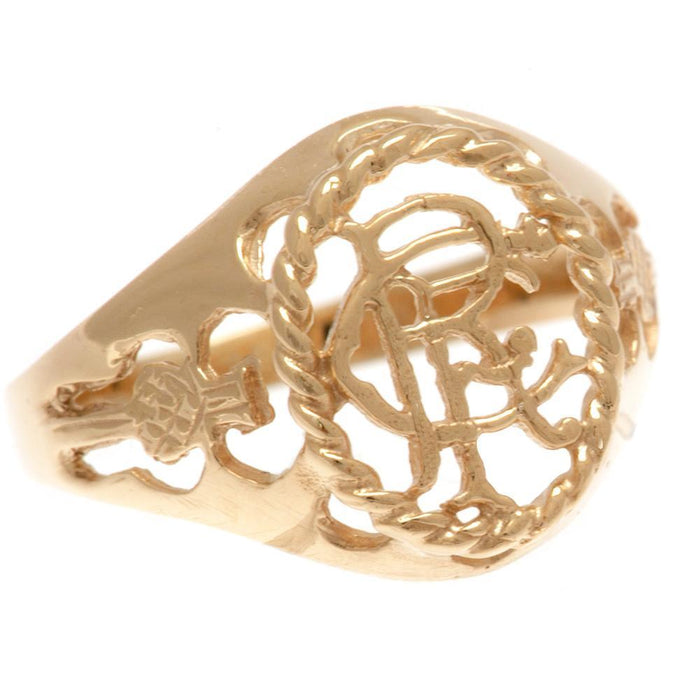 Rangers FC 9ct Gold Crest Ring X-Small - Excellent Pick