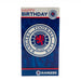 Rangers FC Birthday Card & Badge - Excellent Pick