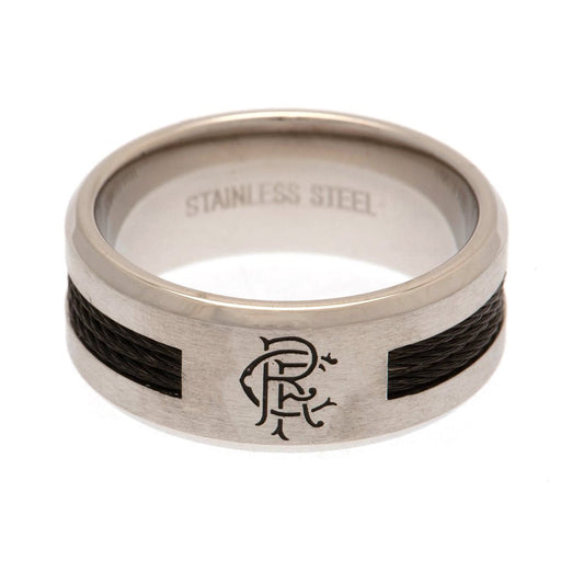 Rangers FC Black Inlay Ring Small - Excellent Pick