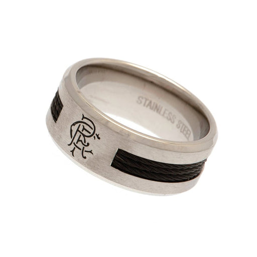 Rangers FC Black Inlay Ring Small - Excellent Pick