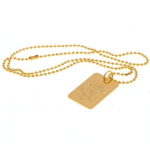 Rangers FC Gold Plated Dog Tag & Chain - Excellent Pick