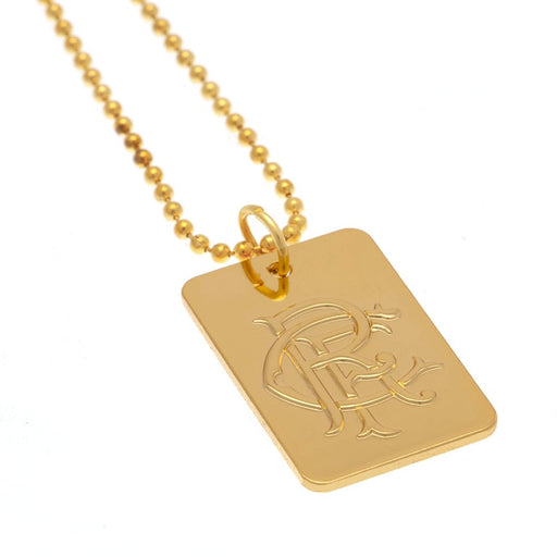 Rangers FC Gold Plated Dog Tag & Chain - Excellent Pick