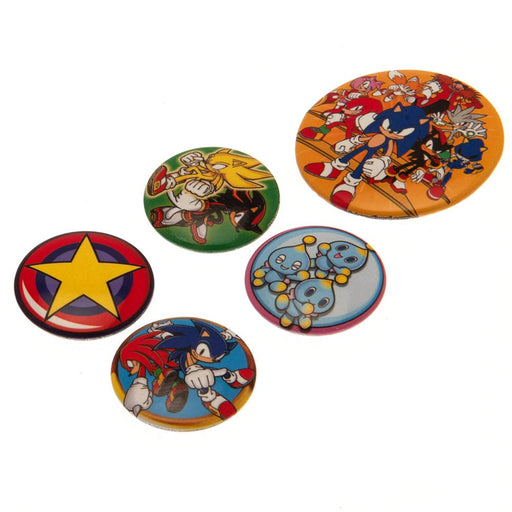 Sonic The Hedgehog Button Badge Set - Excellent Pick