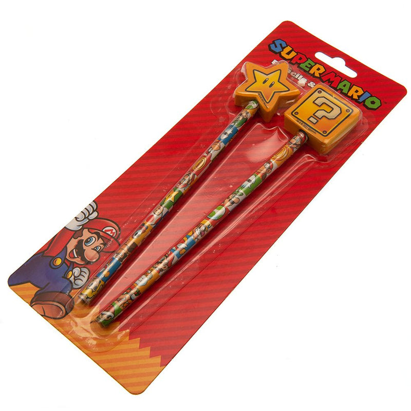 Super Mario 2pk Pencil & Topper Set - Excellent Pick