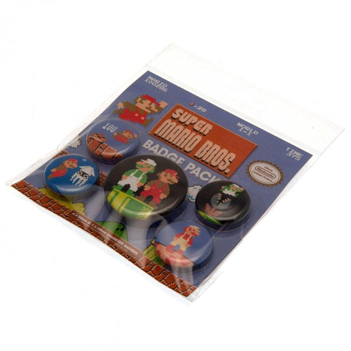 Super Mario Button Badge Set Retro - Excellent Pick