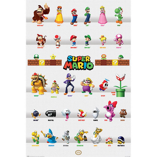 Super Mario Poster Character Parade 278 - Excellent Pick