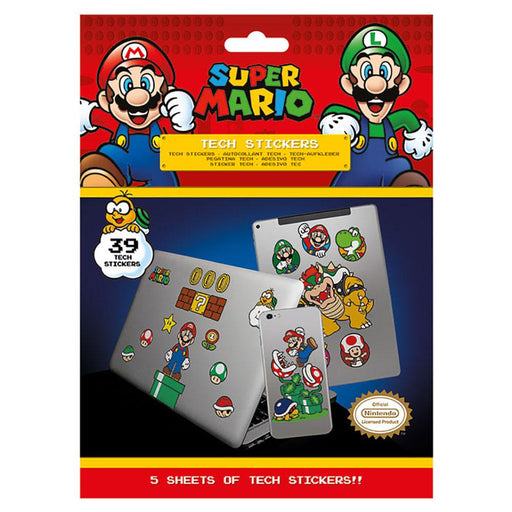 Super Mario Tech Stickers - Excellent Pick