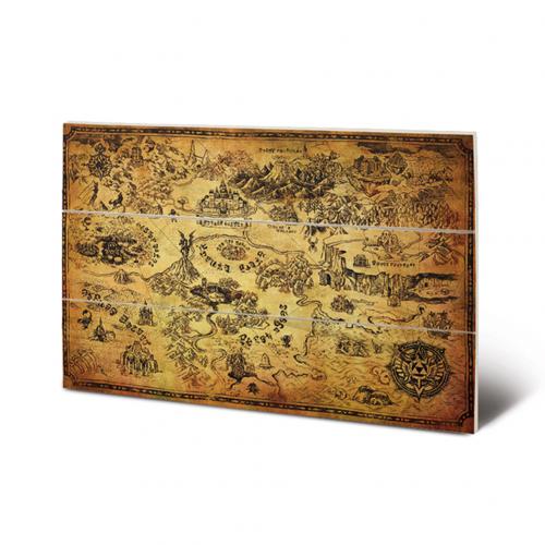 The Legend Of Zelda Wood Print Map - Excellent Pick