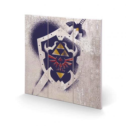 The Legend Of Zelda Wood Print Shield - Excellent Pick