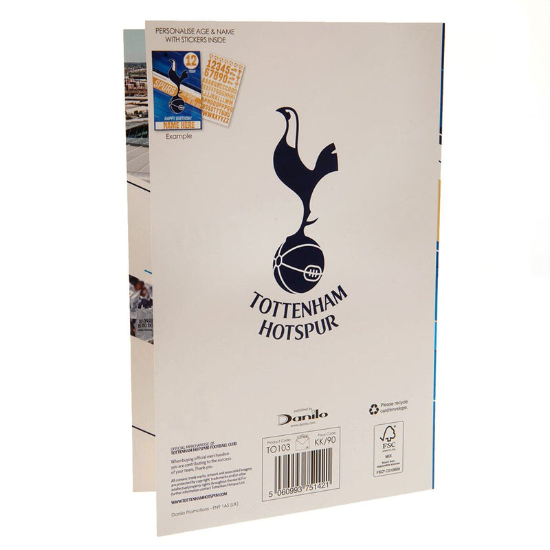 Tottenham Hotspur FC Birthday Card With Stickers - Excellent Pick