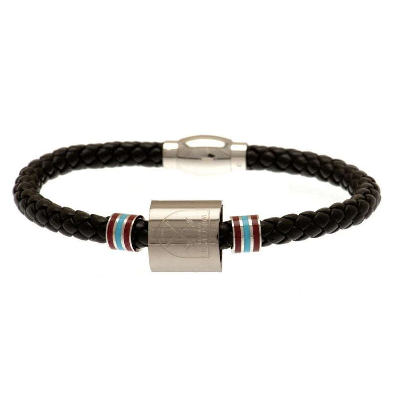 West Ham United FC Colour Ring Leather Bracelet - Excellent Pick