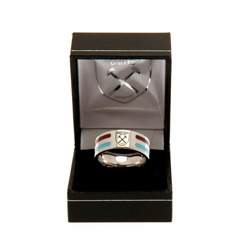 West Ham United FC Colour Stripe Ring Small - Excellent Pick