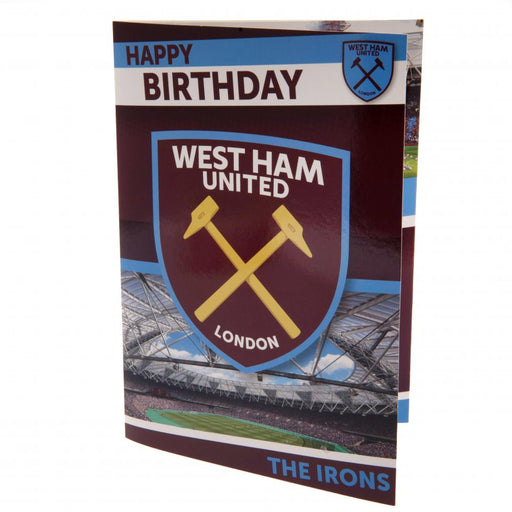 West Ham United FC Musical Birthday Card - Excellent Pick