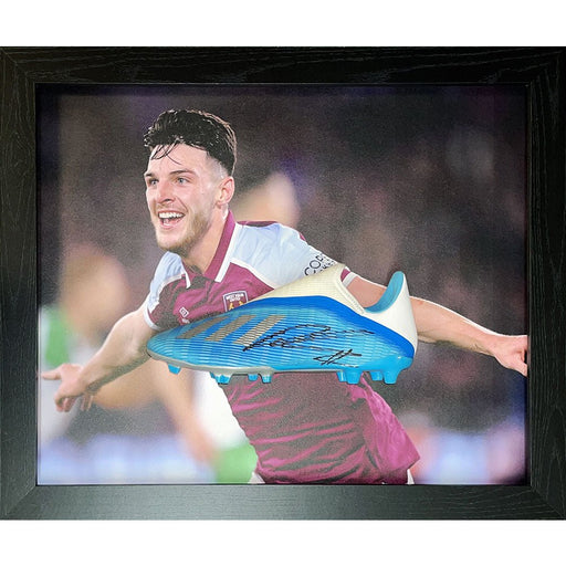 West Ham United FC Rice Signed Boot (Framed) - Excellent Pick