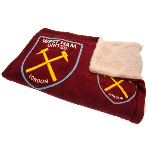 West Ham United FC Sherpa Fleece Blanket - Excellent Pick